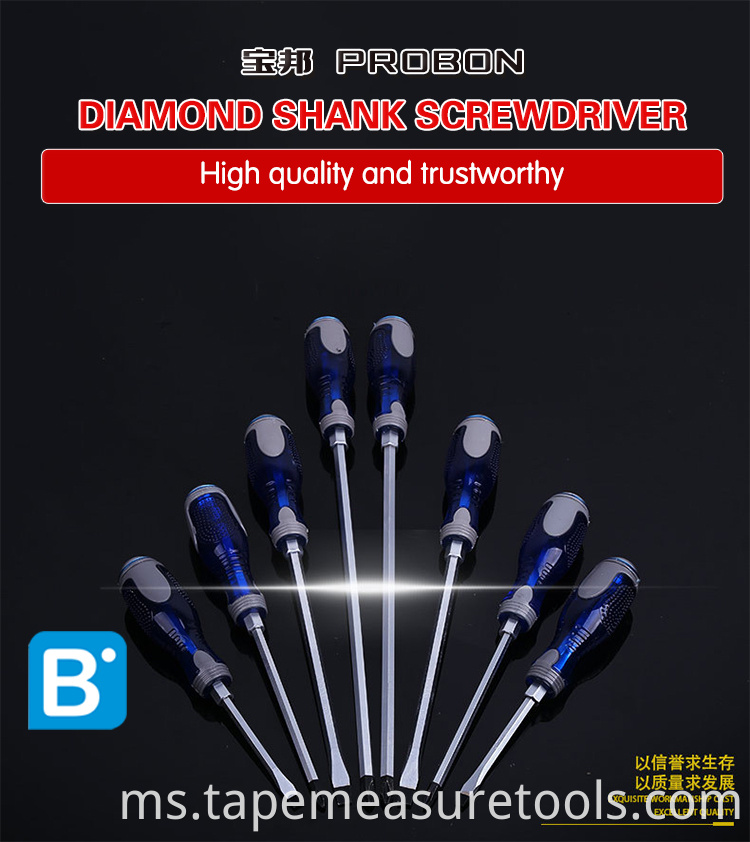 Pemutar skru pelbagai fungsi Phillips Chrome vanadium steel slotted magnetic screwdriver Factory direct screwdriver